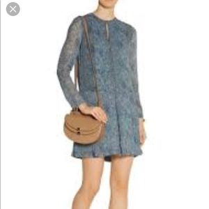 Tory Burch snake print silk georgette mini dress